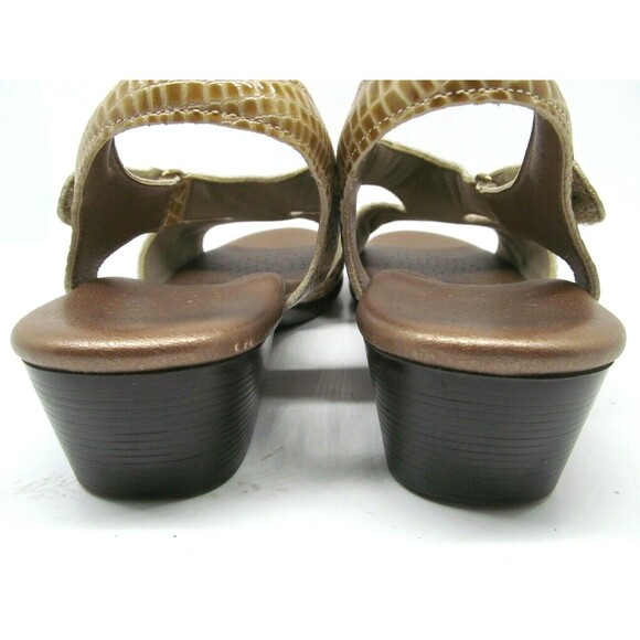 SAS Suntimer  Tri-Pad Comfort  T-Strap Brown Croc Print Sandals US 9 - Picture 2 of 7